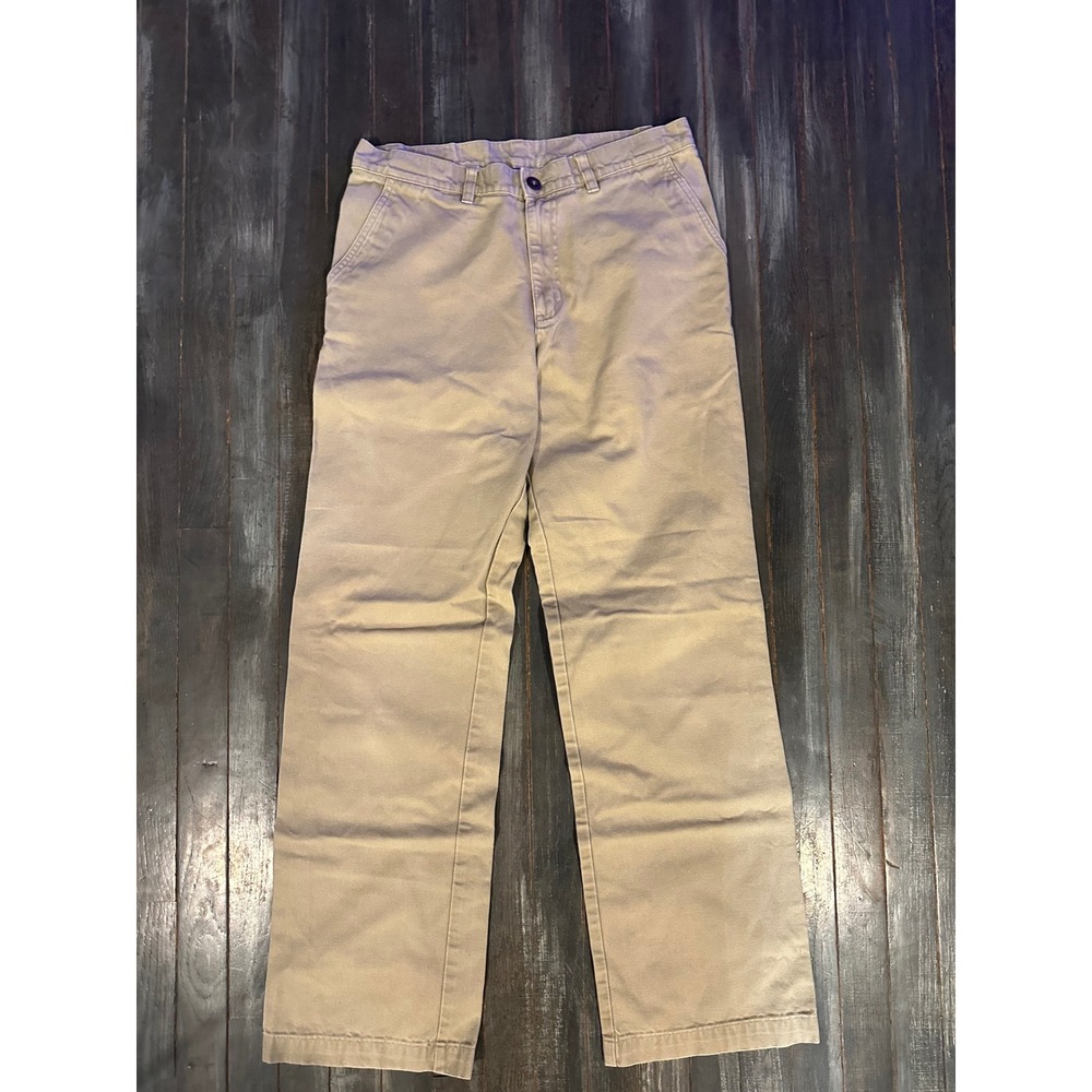 Patagonia Mens 30 Organic Cotton Canvas Work Pants Khaki Tan Straight Leg Chino